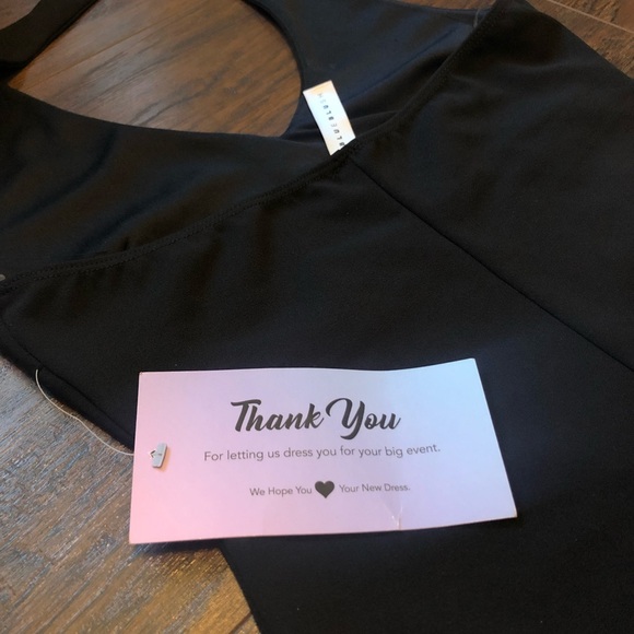 Floral Black Mini Dress - Picture 3 of 4